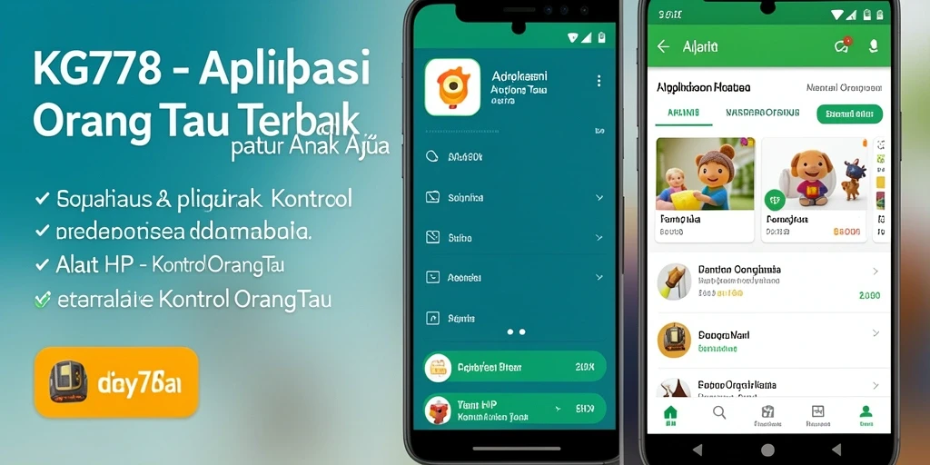 Tampilan utama KG778 dengan fitur kontrol orang tua yang mudah digunakan.