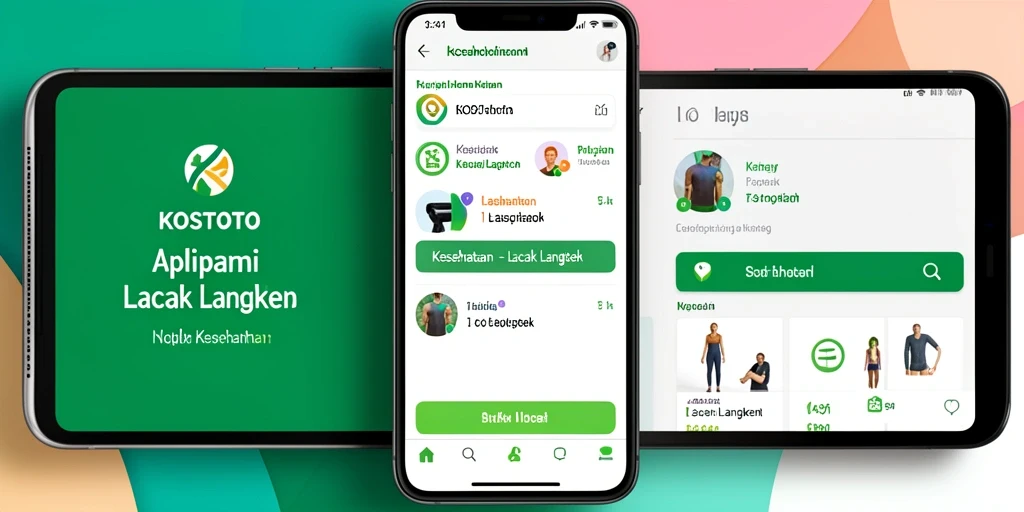 Antarmuka KOSTOTO yang sederhana untuk melacak langkah.