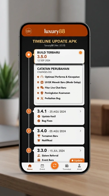 Tampilan riwayat versi luxury88